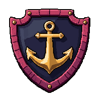 heater shield with anchor emblem