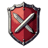 heater shield with crossed swords