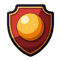 heater shield with golden sun emblem