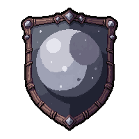 Heater Shield  With Silver Moon Emblem — free pixel art sprite from Marketplace Shields