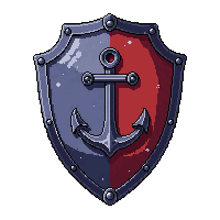 Kite Shaped Knight Shield  With Anchor Emblem — free pixel art sprite from Marketplace Shields