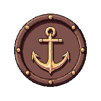 spartan circular hoplon with anchor emblem