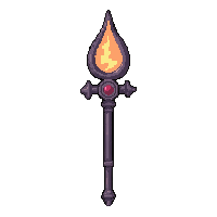 battlemage iron staff topped with lightning bolt
