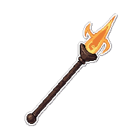elven nature staff topped with lightning bolt