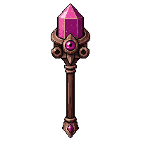 lich crystal staff topped with eye carving