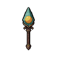 lich crystal staff topped with sun symbol