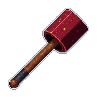 Blacksmith Mallet  Fire Forged Red — free pixel art sprite from Marketplace Tools