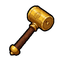 Blacksmith Mallet  Golden Ornate — free pixel art sprite from Marketplace Tools