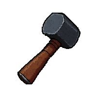 blacksmith mallet  rusty old