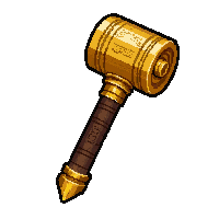claw hammer  golden ornate