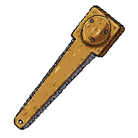 hand saw  golden ornate
