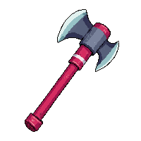 Pickaxe Fire Forged Red — free pixel art sprite from the Marketplace Tools collection, transparent PNG