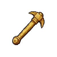 pickaxe  golden ornate