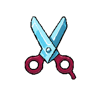 scissors  frost tipped icy