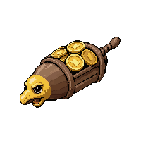 Flying Broomstick  Loaded With Gold Coins — free pixel art sprite from Marketplace Vehicles Mounts
