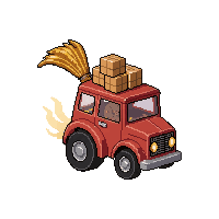 Flying Broomstick  Loaded With Hay Bales — free pixel art sprite from Marketplace Vehicles Mounts