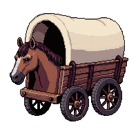 Horse Cart Wagon  Ancient And Broken — free pixel art sprite from Marketplace Vehicles Mounts