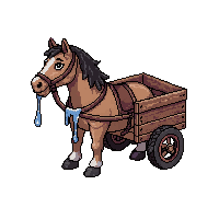 Horse Cart Wagon  Dripping With Water — free pixel art sprite from Marketplace Vehicles Mounts