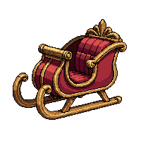 sled  ornate gold trimmed