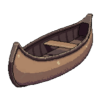 small canoe  ancient and broken
