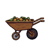 wheelbarrow  ancient and broken