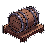 Wooden Barrel Raft Ancient And Broken — free pixel art sprite from the Marketplace Vehicles Mounts collection, transparent PNG