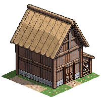 Medieval Barn Wooden Large Hay Loft — free pixel art sprite from Medieval Village