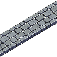 Medieval Cobblestone Road Path Stone Gray — free pixel art sprite from the Medieval Village collection, transparent PNG