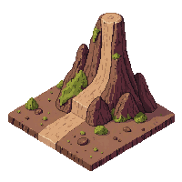 Medieval Dust Cloud Kicked Up Brown Road — free pixel art sprite from the Medieval Village collection, transparent PNG