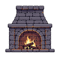 medieval fireplace stone hearth fire logs mantle