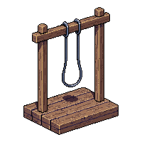medieval gallows wooden execution platform