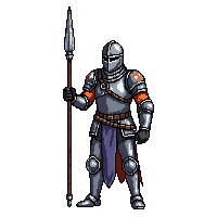medieval guard spear chainmail helmet patrol