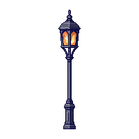 medieval lantern post iron street light flame