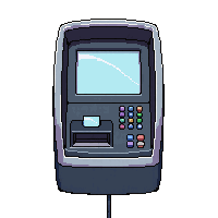 Modern Atm Machine Bank Wall Mounted — free pixel art sprite from Modern City