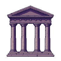 Modern Bank Building Columns Vault — free pixel art sprite from Modern City