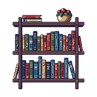 Modern Bookshelf Modern Wall Mounted — free pixel art sprite from Modern City