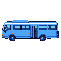 Modern Bus City Public Transit Blue — free pixel art sprite from Modern City