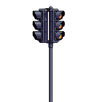 Modern Crosswalk Signal Pedestrian Light — free pixel art sprite from the Modern City collection, transparent PNG