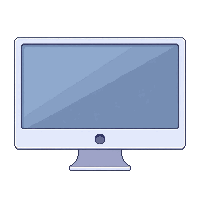 modern desk office computer monitor