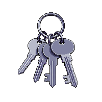 modern keys keychain ring metal