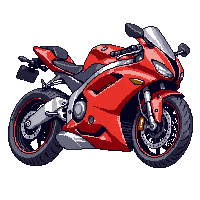 modern motorcycle sportbike red fast