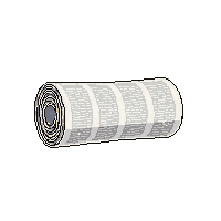 modern newspaper rolled daily paper