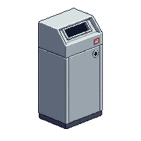 modern newspaper stand metal box