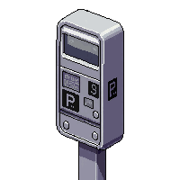 modern parking meter coin operated