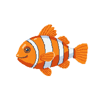 Ocean Clownfish Orange Striped Fish 009 2026 03 25T19 14 54 — free pixel art sprite from Ocean Creatures