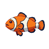 Ocean Clownfish Orange Striped Fish 039 V4 2026 03 25T19 14 54 — free pixel art sprite from Ocean Creatures
