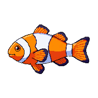 Ocean Clownfish Orange Striped Fish 059 V6 2026 03 25T19 14 54 — free pixel art sprite from Ocean Creatures
