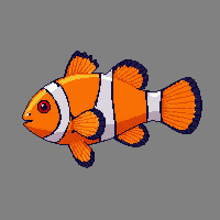 Ocean Clownfish Orange Striped Fish 069 V7 2026 03 25T19 14 54 — free pixel art sprite from Ocean Creatures