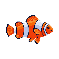 Ocean Clownfish Orange Striped Fish 089 V9 2026 03 25t19 14 54 — free pixel art sprite from the Ocean Creatures collection, transparent PNG