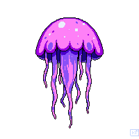 Ocean Jellyfish Blob Stinging Creature 024 V3 2026 03 25t19 14 54 — free pixel art sprite from the Ocean Creatures collection, transparent PNG